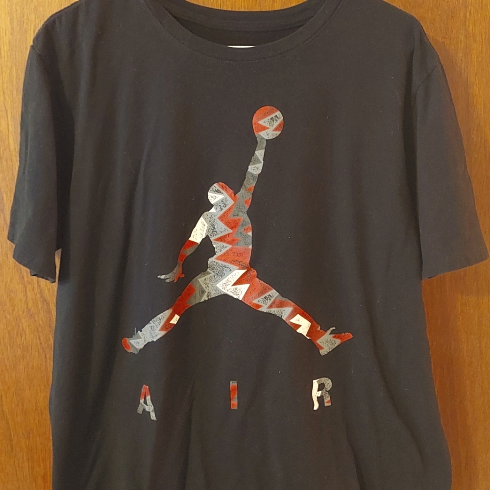 Air Jordan T-Shirt , XL , Black